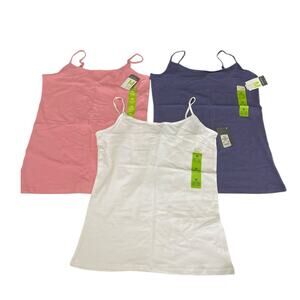 Primark Lot of 3 Stretch Plain Cami Camisole Strappy Top Medium New